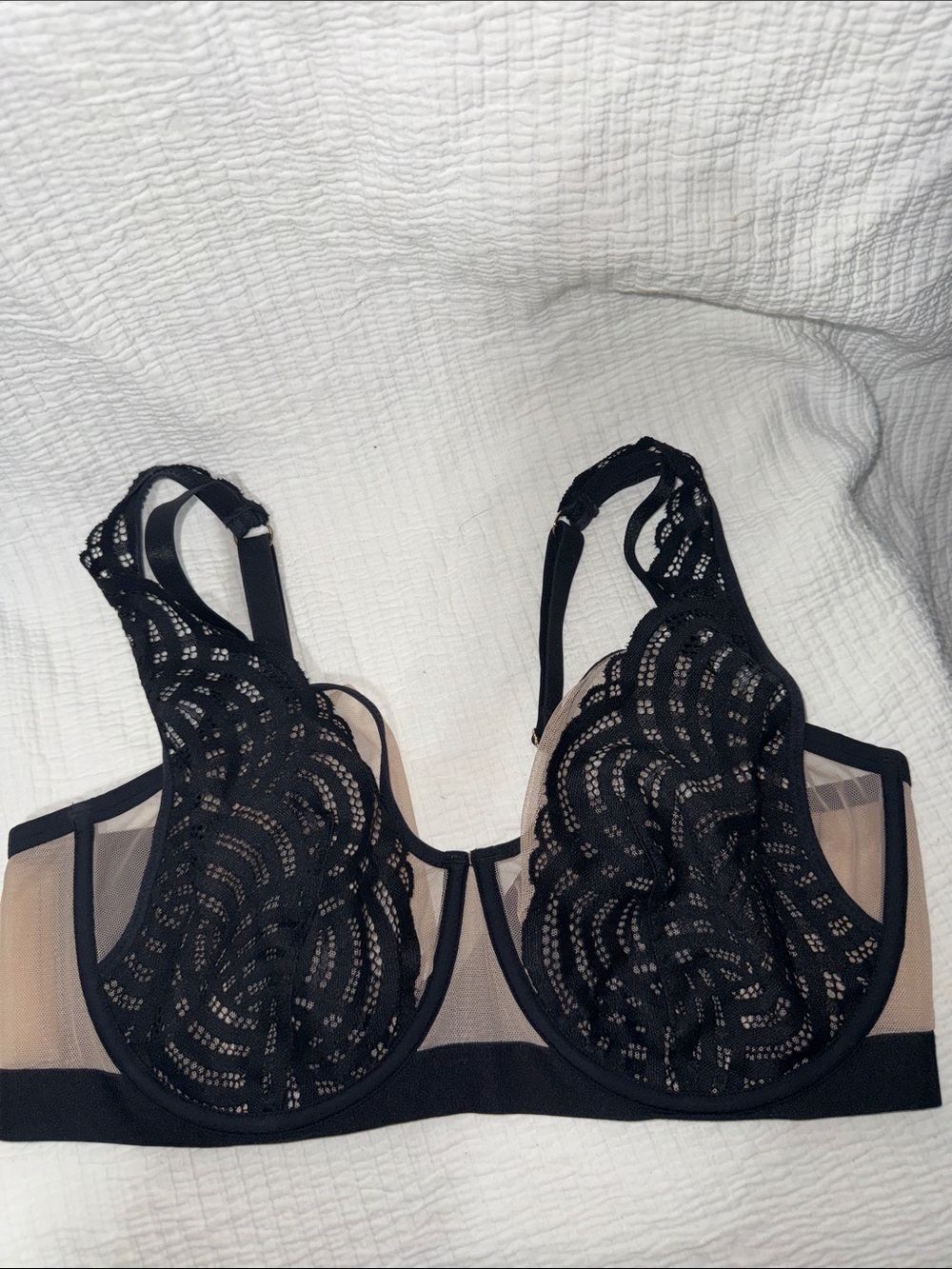 ThirdLove Black Lace Bra with Nude Lining